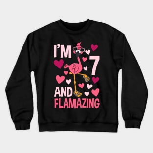 I'm 7 And Flamazing Flamingo Crewneck Sweatshirt